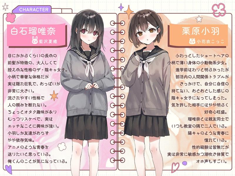 控えめ陰キャ女子二人を「女友達」にして都合の良いイチャラブライフを送ってたら、本物の陽キャに全部奪われた Sample 2