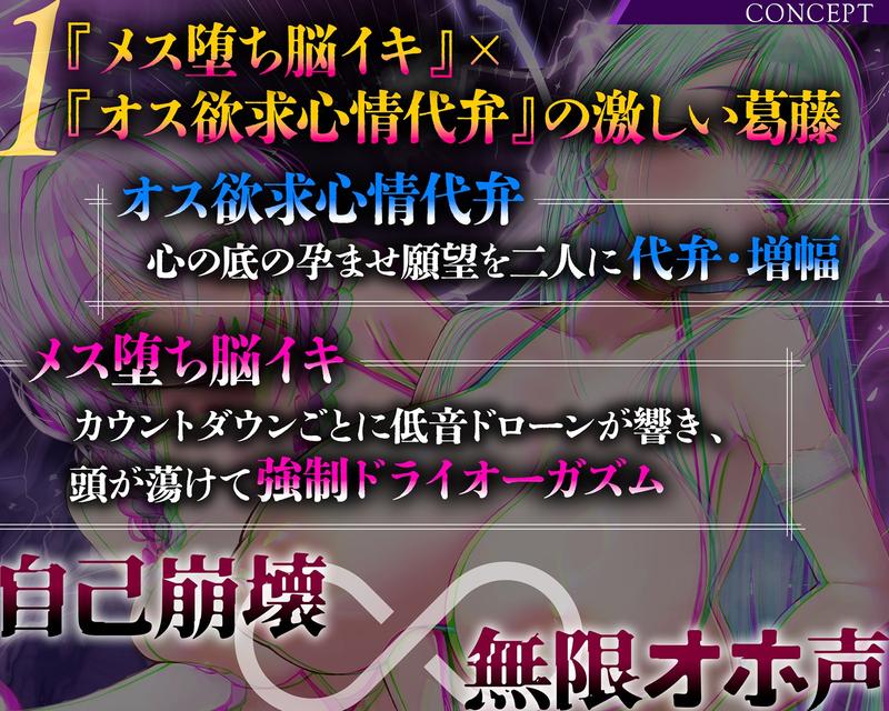 【雌オホ声強○】脳イキ無限カウントダウン催○~『メス堕ち脳イキ』VS『オス欲求心情代弁』でメス堕ちしろ♡ Sample 3