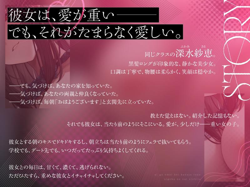 愛が重い系彼女との逃げ場のない日常 〜朝立ちフェラから中出しまで毎日搾られ続ける〜- Sneak Peek1