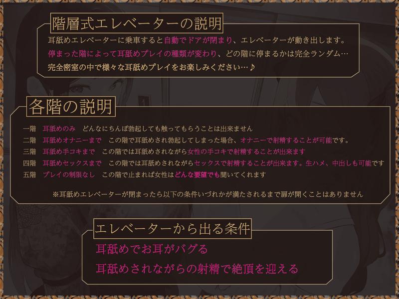 【密室×耳舐め特化】階層式耳舐めエレベーター♡階が上がるごとに耳舐めプレイが激しくなるドスケベエレベーターで毎日逃げ場0階層式耳舐めプレイ- Sneak Peek 1