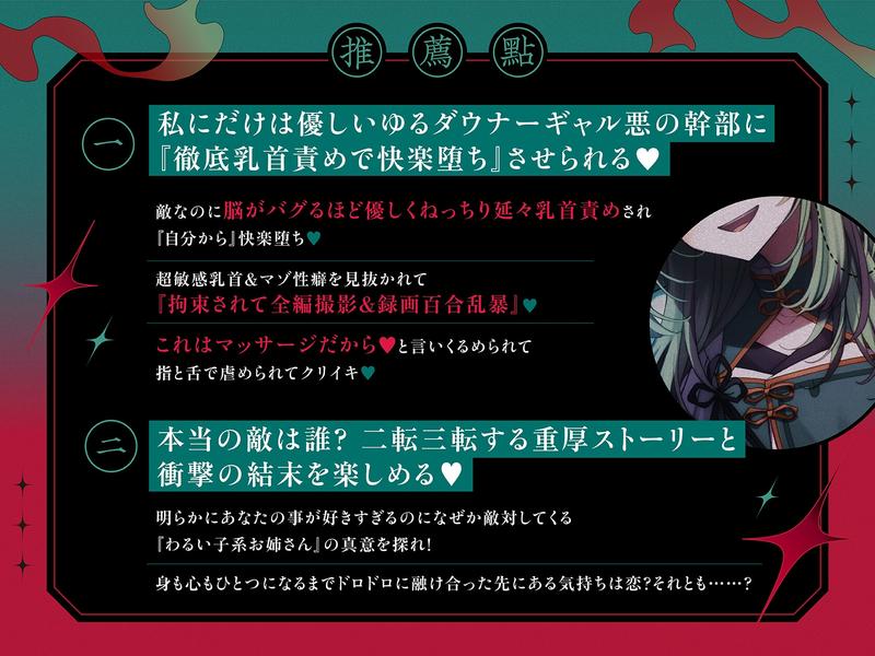 【脳がバグるまで乳首イキ】ゆるふわ悪の幹部リンちゃんの徹底絶頂強化作戦～私にだけは優しいダウナーギャル科学者お姉さんに『とろあま快楽堕ち』させられる百合音声～- Highlight 1
